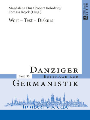 cover image of Wort  Text  Diskurs